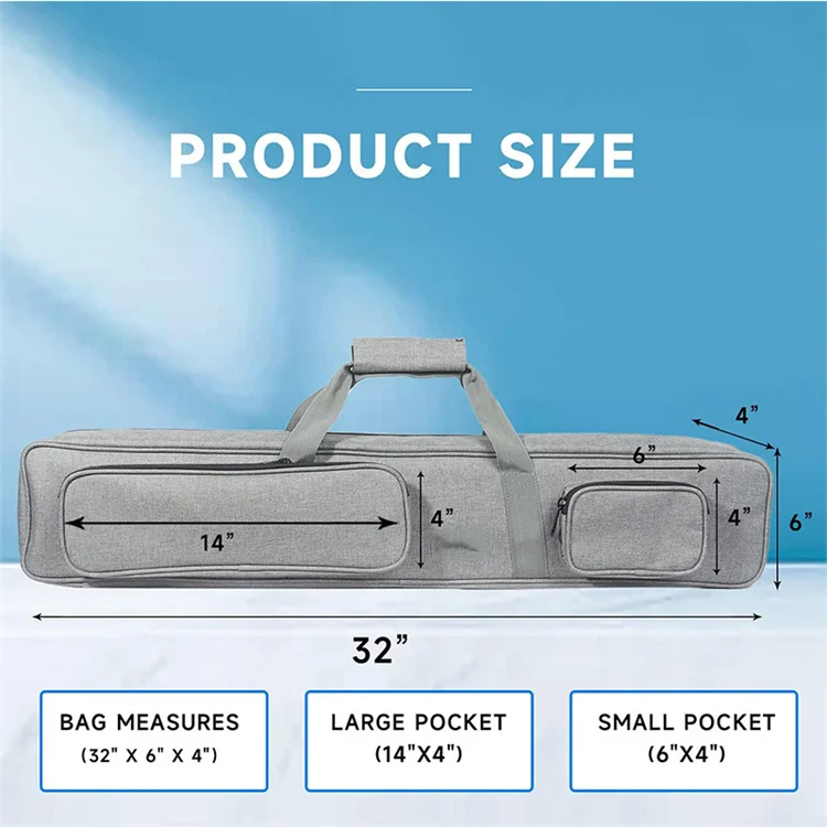 Pool Cue Bag Portable Professional Snooker Cue Stick 7-hole Soft Carring Bags 1/2 Billiard Accessories Case