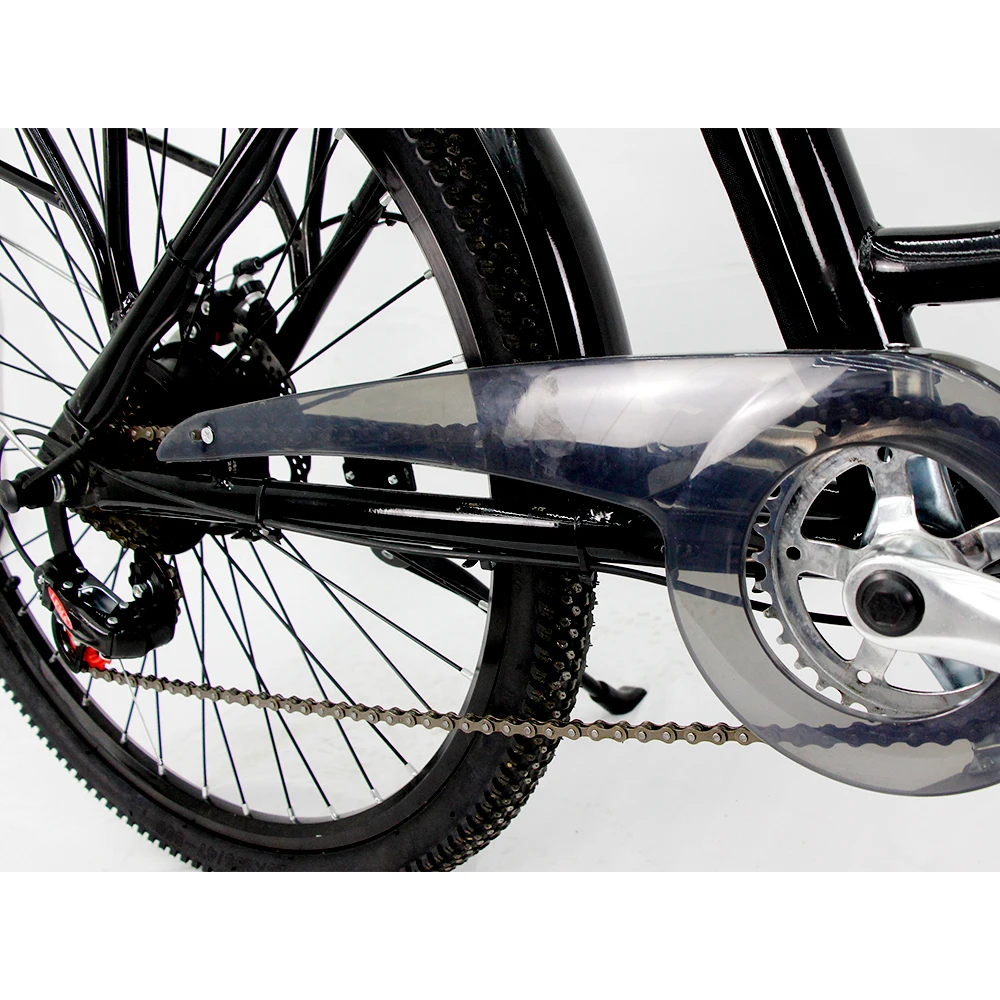 DISIYUAN Belt Drive Rad Runner Electric City Bike Electric Bicycle 26inch Old Electronic Steel Lithium Battery 48V 7 Speed 10 AH