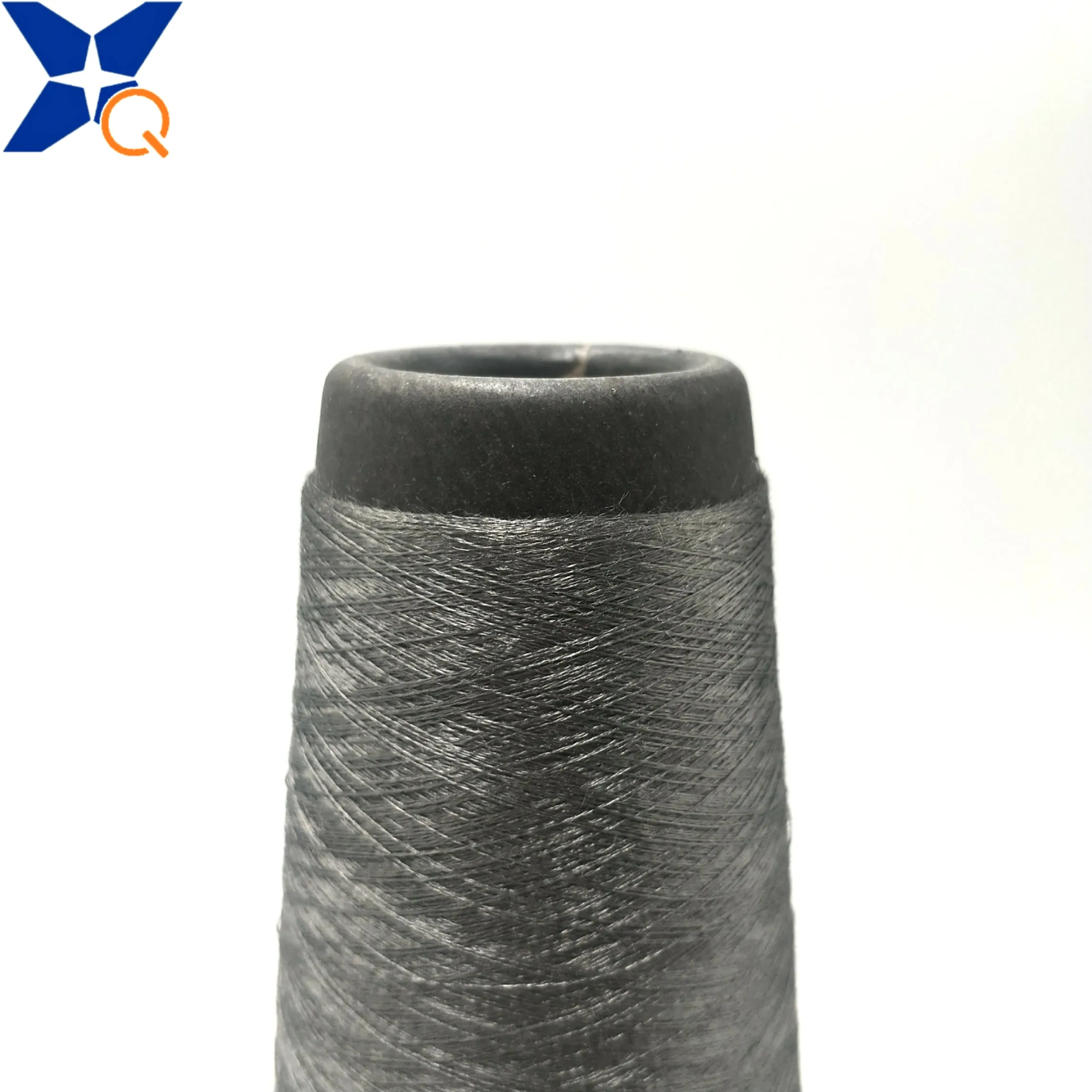 Conductive Grey ultrafine Nm11/2plies 100% stainless steel staple fiber ring spun yarn  glass mould car metal fiber casing