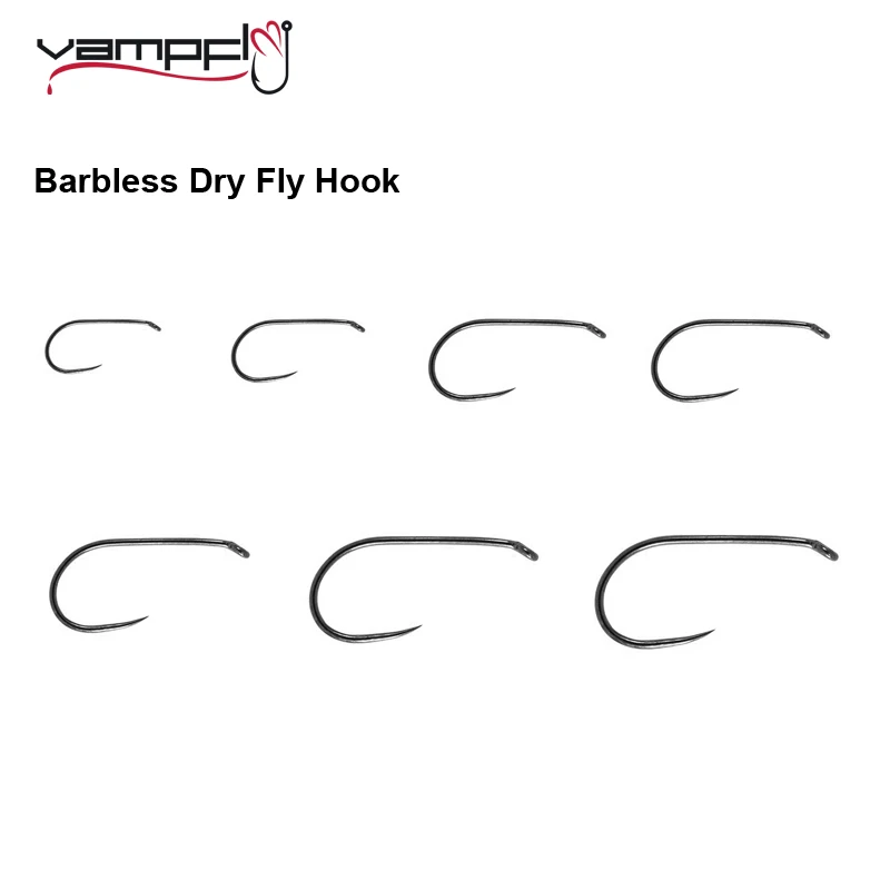 Wholesale Barbless Dry Fly Hook for tying Soft Hackle, CDC Flies, Emergers Ultra Sharp Wide High Carbon Steel Black