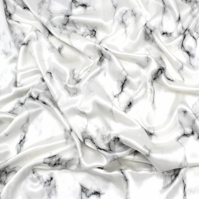 Шелковая ткань с принтом на заказ, шелковая ткань с принтом закусок, Мраморная цифровая печать, шелковые атласные ткани для ткани