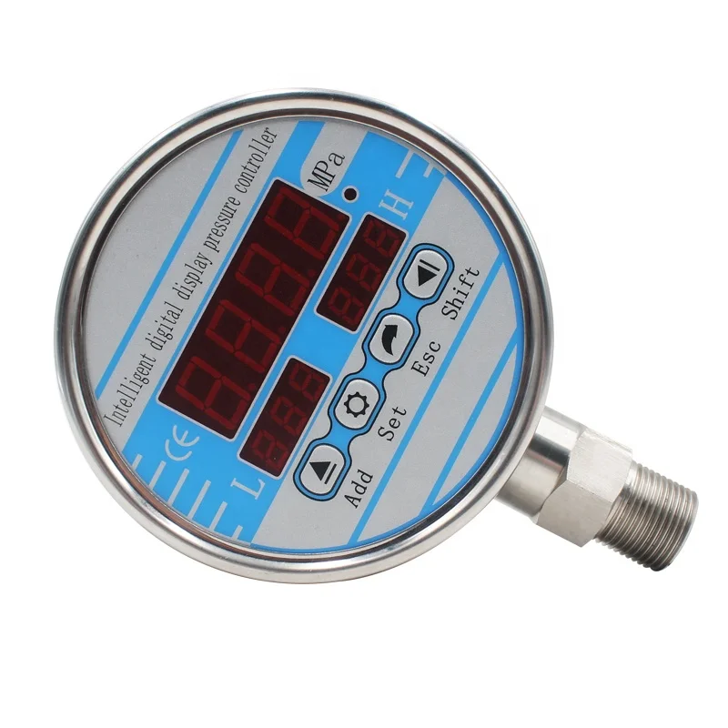 4 inch 100mm 7000psi 2 Relay Digital Pressure Controller Manometer Bottom Connection Radial Water Oil Gas Digital Pressure Gauge