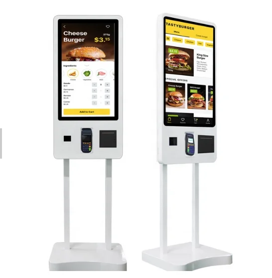 Automatic Fast Food Touch Screen Kiosk Price Menu Boards Order Self Service for Coffee Shop Pizza Store