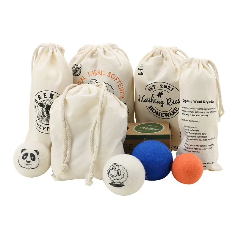 2024 Bestseller Organic Handmade 100% New Zealand Wool Dryer Laundry Balls in stock laundry Drying Balls for Washing Machine
