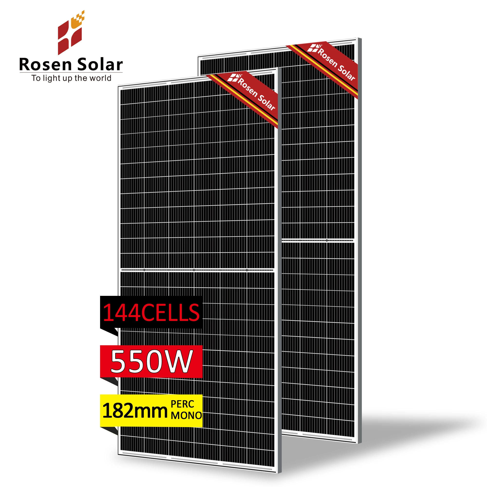 Solar Panel 550W 600W Mono PV Panels Bifacial Panel Solar