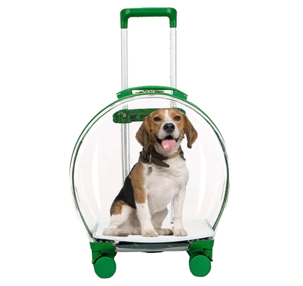 2024 pet trolly backpack mesh fabric backpack for pet  travel