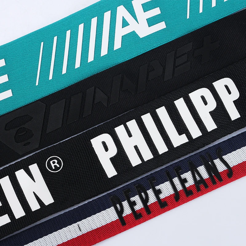 Оптовая продажа, высокое качество, производитель тканей, нейлоновая эластичная лента с индивидуальным принтом для шорт-боксеров