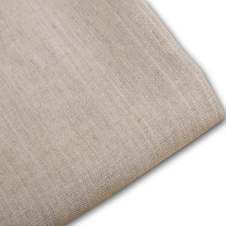 Оптовая Продажа с фабрики, натуральная дышащая удобная льняная ткань на заказ, пальто из чистой 100% льняной ткани для одежды