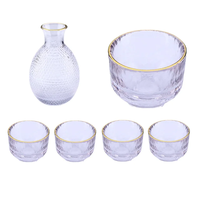 factory wholesale Japanese glass splitter sake cup white wine set