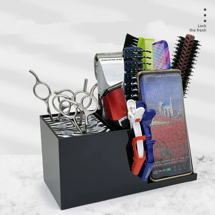 Multi-functional mobile scaffold scissors tools to receive cosmetic tool desktop boxes