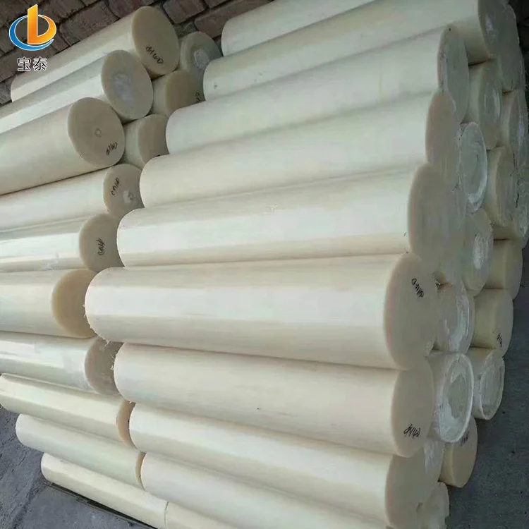 Manufacturers custom engineering plastic nylon round rod oily wear-resistant MC nylon rod