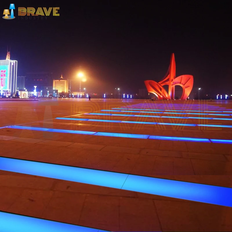 smart pedestrian crossing change color crosswalks by remote waterproof IP65  LED zebra crossing for Road