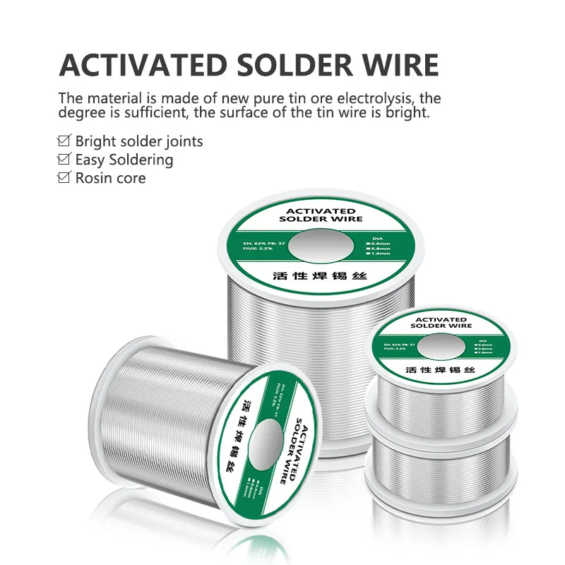 Tin Wire Rosin Activated Core Wire 63/37 0.6mm 0.8mm 1.0mm Mobile Phone/electronics Repairing Support 1 Years / Sn63%pb37%