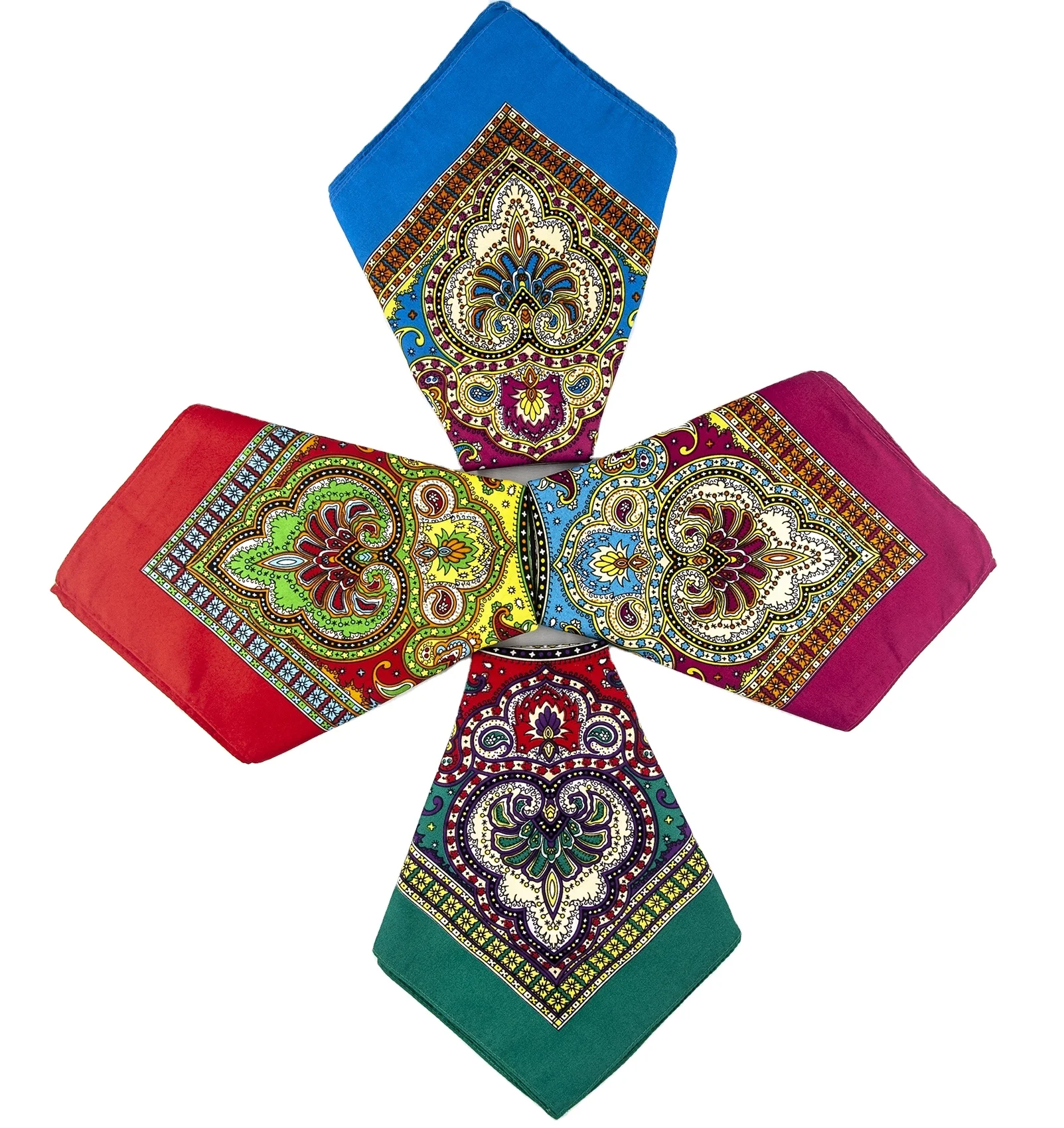 Fanni Ethnic Bandana Square Soft Polyester for Women Factory Price Bulk Wholesale 21inch Adult Outdoor OEM Accept Custom Printed