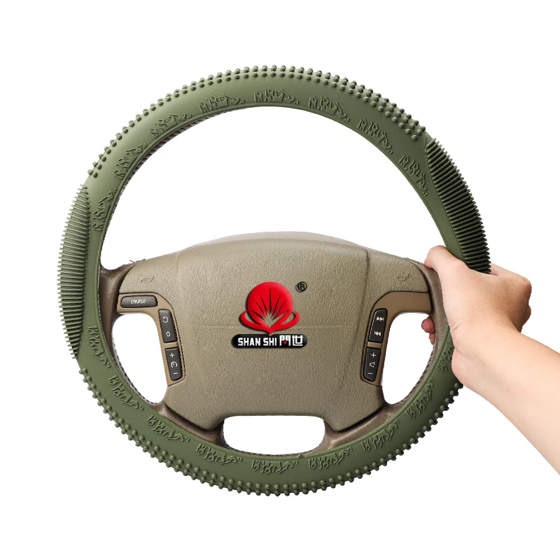 Фабричное производство, разноцветный нескользящий Силиконовый чехол на руль автомобиля