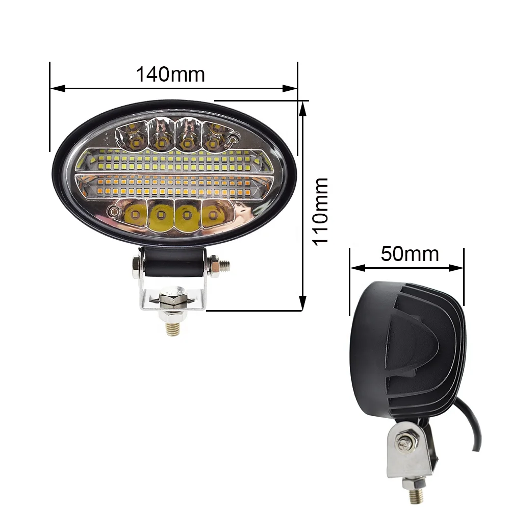 EMC Function 12V 24V 40W LED Flood / Spot Beam Oval Shape Led Agricultural headlight led tractor work light