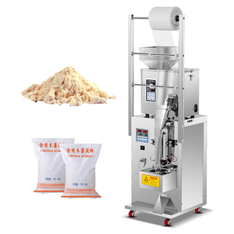Combination digital scales vertical sachet bags packing machine cassava powder plastic straw powder filling machine