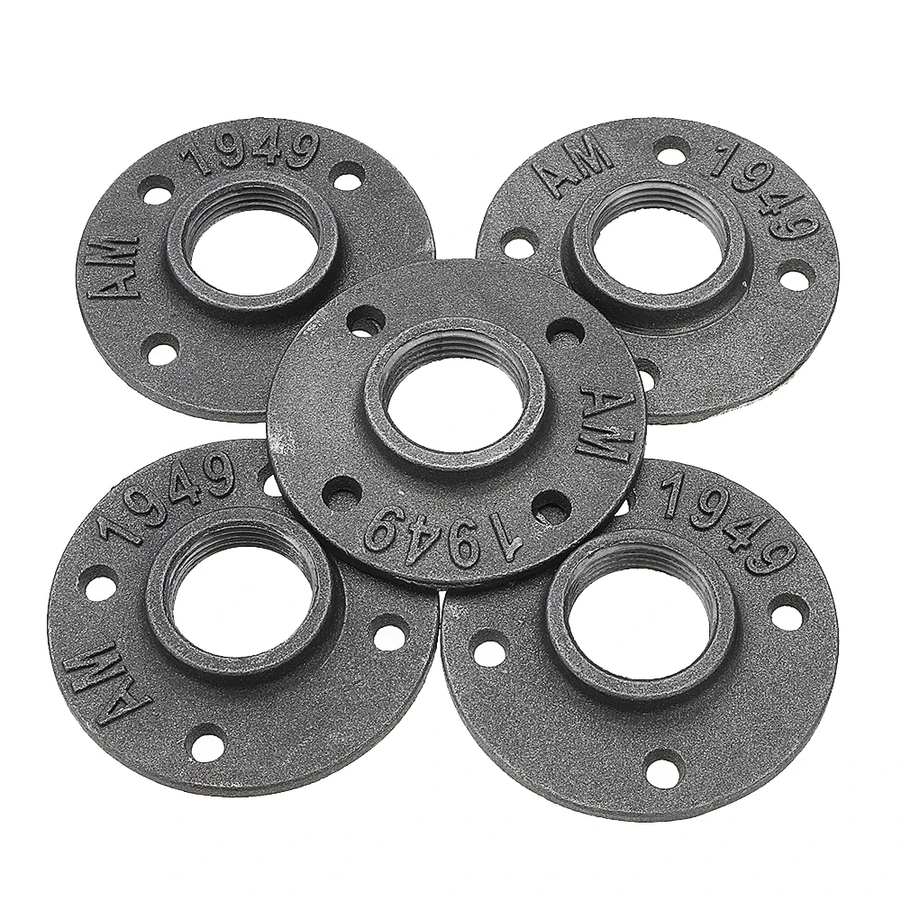 3/4 black malleable iron pipe floor flange for industrial tale legs