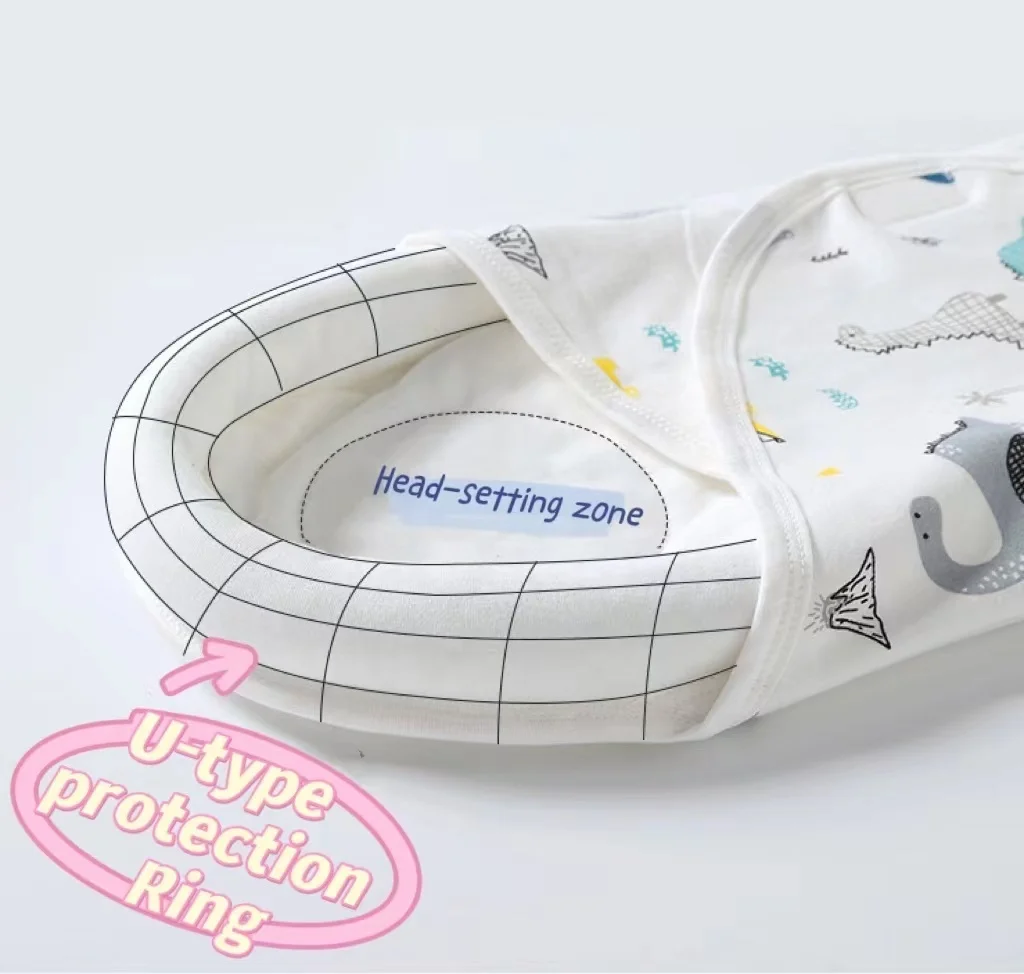 Newborn Swaddle Blanket & Unisex Infant Wrap, with Head-Protecting & Head-Supporting Function  baby sleeping bag