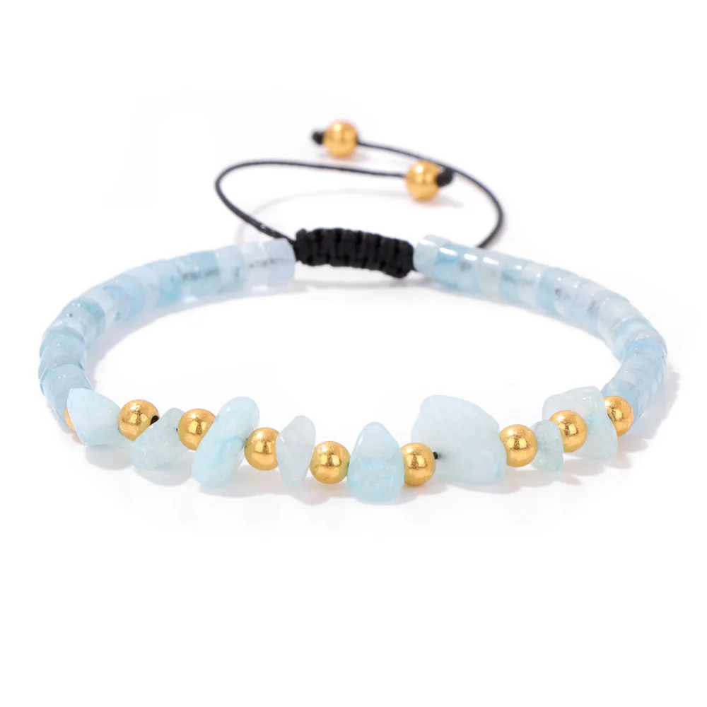 Wholesale Braided Beaded Bracelet for Women Jewelry Chips Beaded Healing Crystal  Meditation Jewelry Minimalist Stone Bracelet