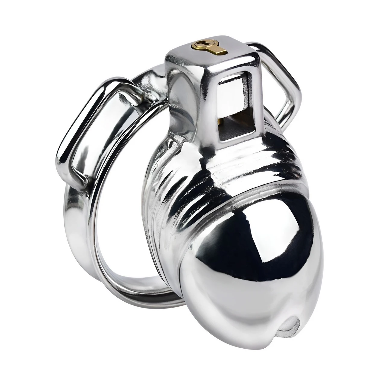 FRRK Penis Shaped Chastity Cage metal male chastity device sex toys for men Cock Lock Cage 304 Stainless Steel  BDSM Adult Toy