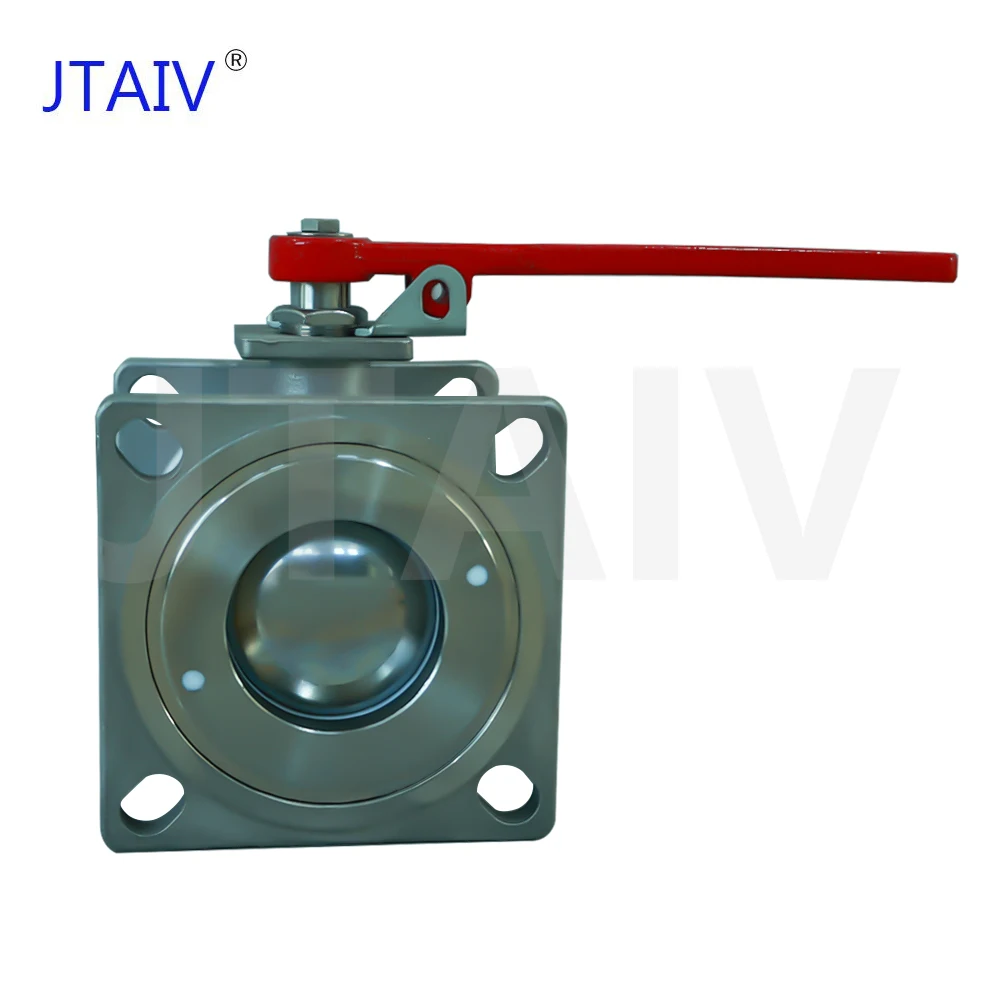 JTAIV China Standard Square Flange Ball Valve for Fuel Tanker Truck Fuxing square straight through ball valve