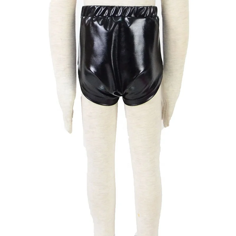 
2020 Boutique fashion kids clothing faux leather baby girls bummies shorts tollder children clothes 