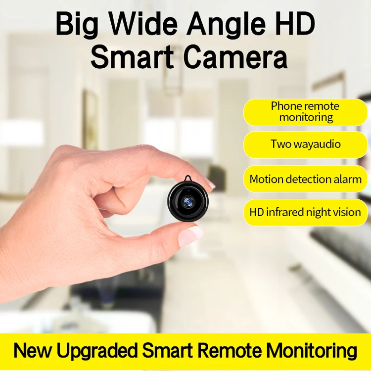 real-time screen monitoring double encrypted video account 2 million high-definition lens mini size ip camera