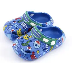 2021 cute children kids clogs boys & girls slides cartoon sandals flats soft indoors slippers summer closed toe beach
