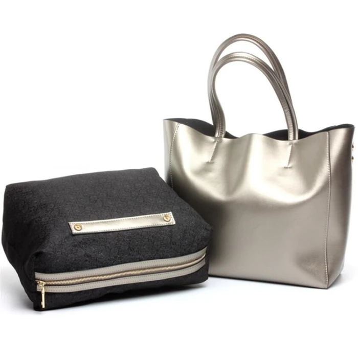 Fashion designer famous brands big capacity ladies bag genuine leather purse handbags for women