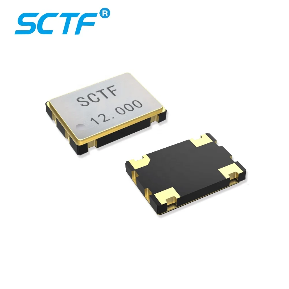 SCTF 12.000MHz Quartz Crystal Oscillator XO 12MHz 15pF CMOS 3.3V 4-Pin 7.0*5.0mm SMD Bulk