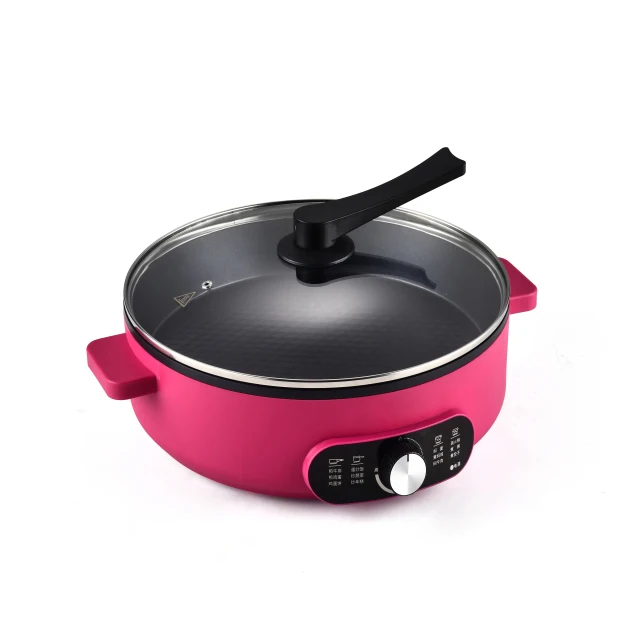 Maibo 2023 New Multifunctional 2-3 Persons Use Electric Skillet with Glass lid 16-inch Electric Skillet