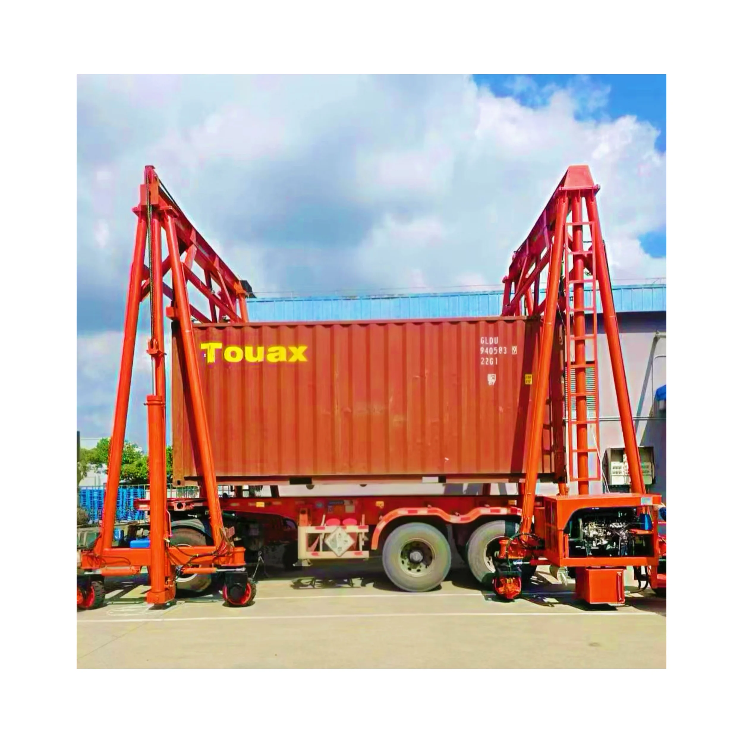 20ft 40ft mobile portable lift shipping container crane yard shipping for sale