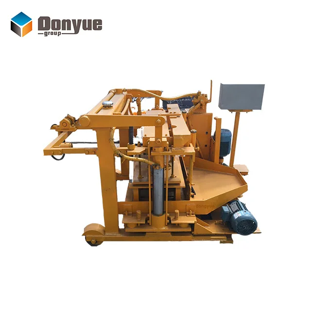 Egg layer bricks making machine lowest price on sale  QT40-3A mobile cement hollow block machinery