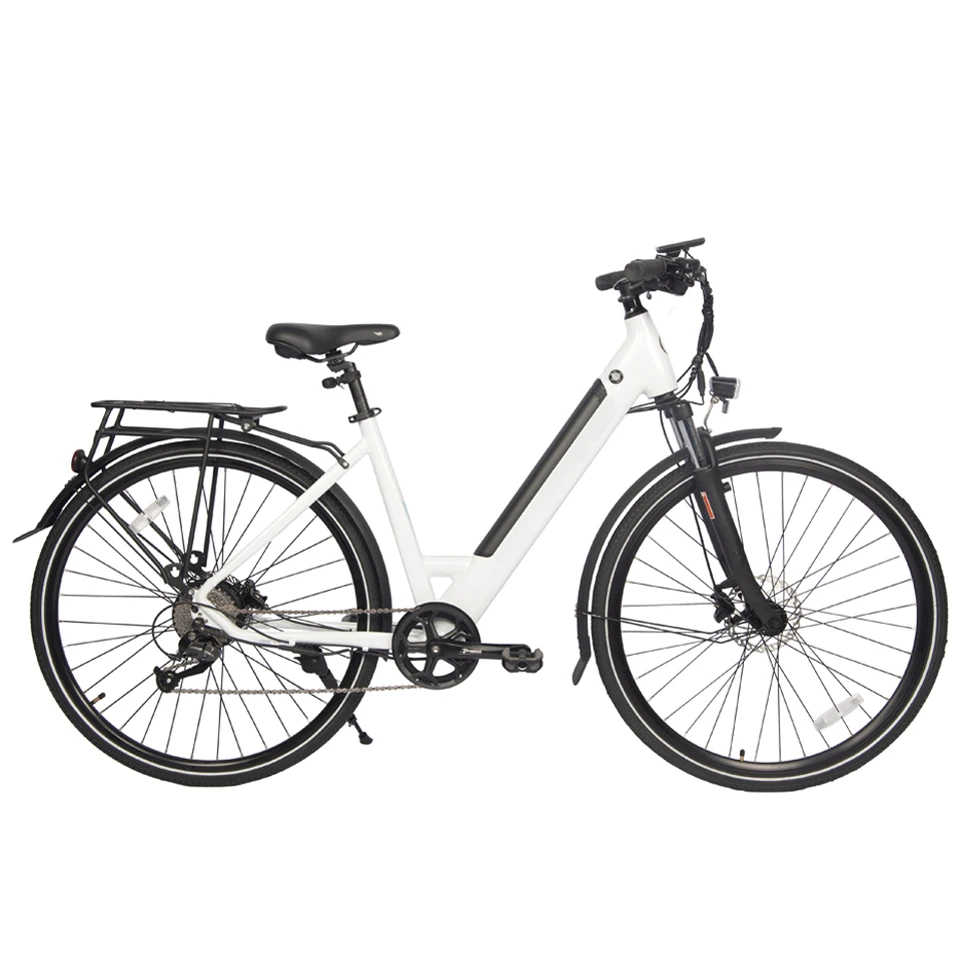 ANLOCHI Step-Thru Electric Cycle 700C 36V 48V 250W 350W rear drive hidden lithium battery urban city electric cycle