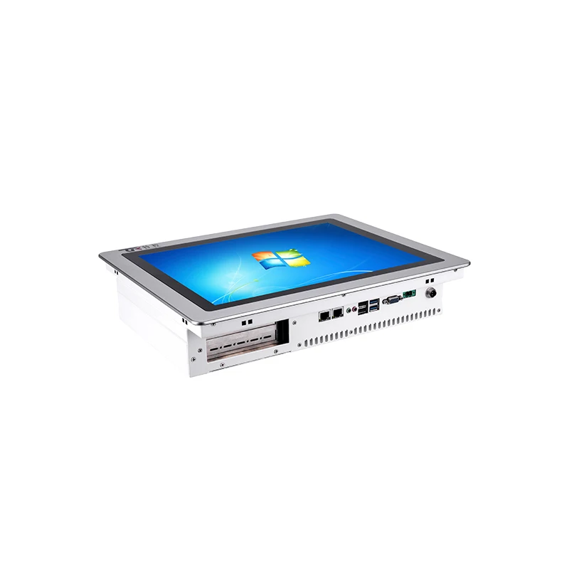 2 PCI slot fanless all in one capacitive touch panel pc industrial