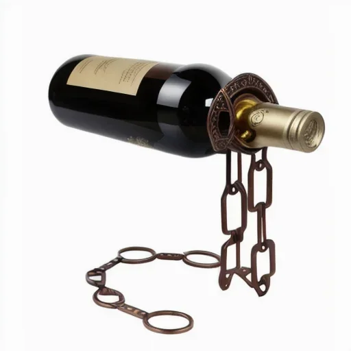 Magic Chain Wine Rack Floating Wine Bottle Holder Glass Holder Wine Stand Rack