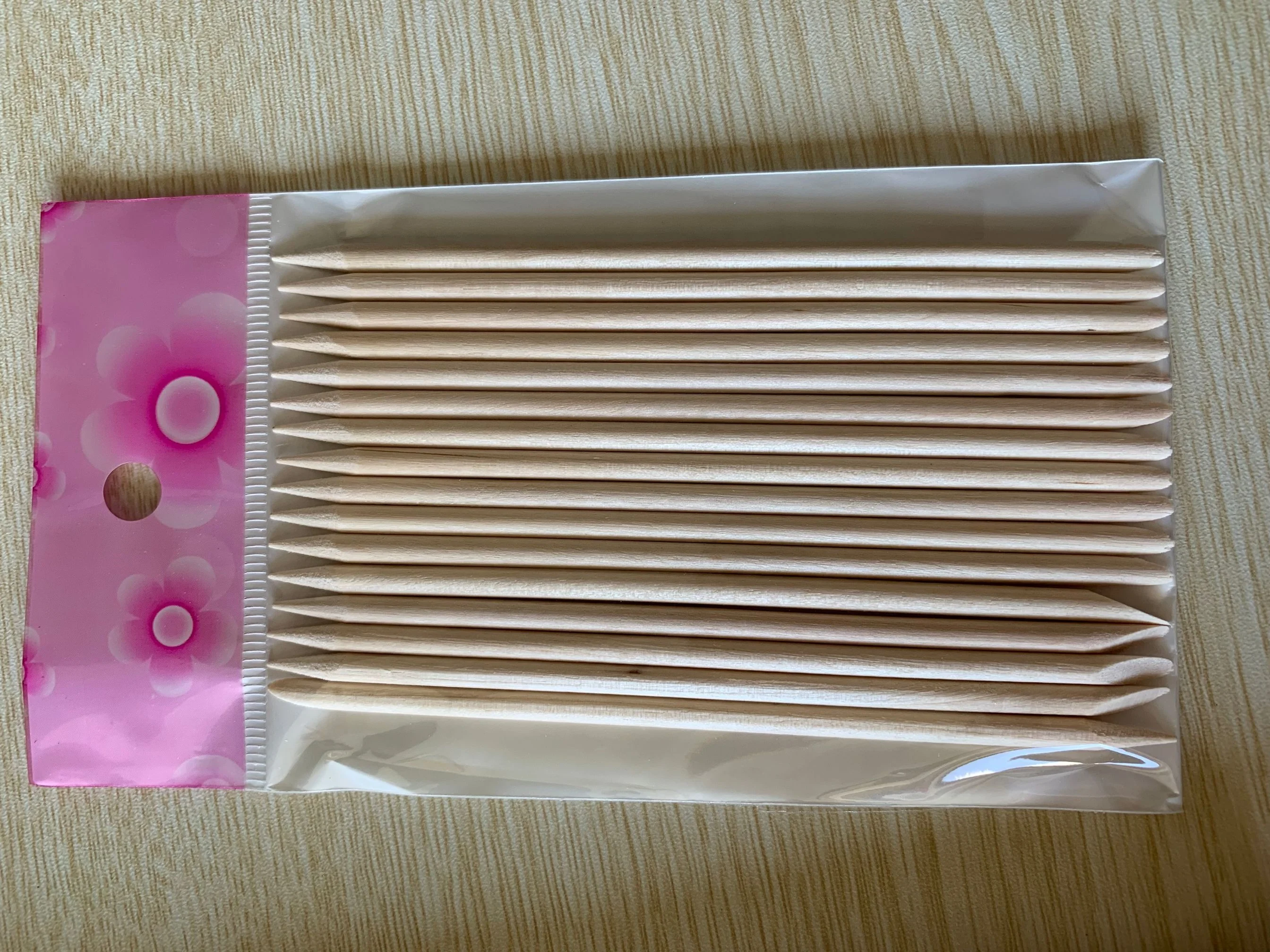 Wooden manicure sticks orange wood stick for nail cuticle pusher remover point drill rod