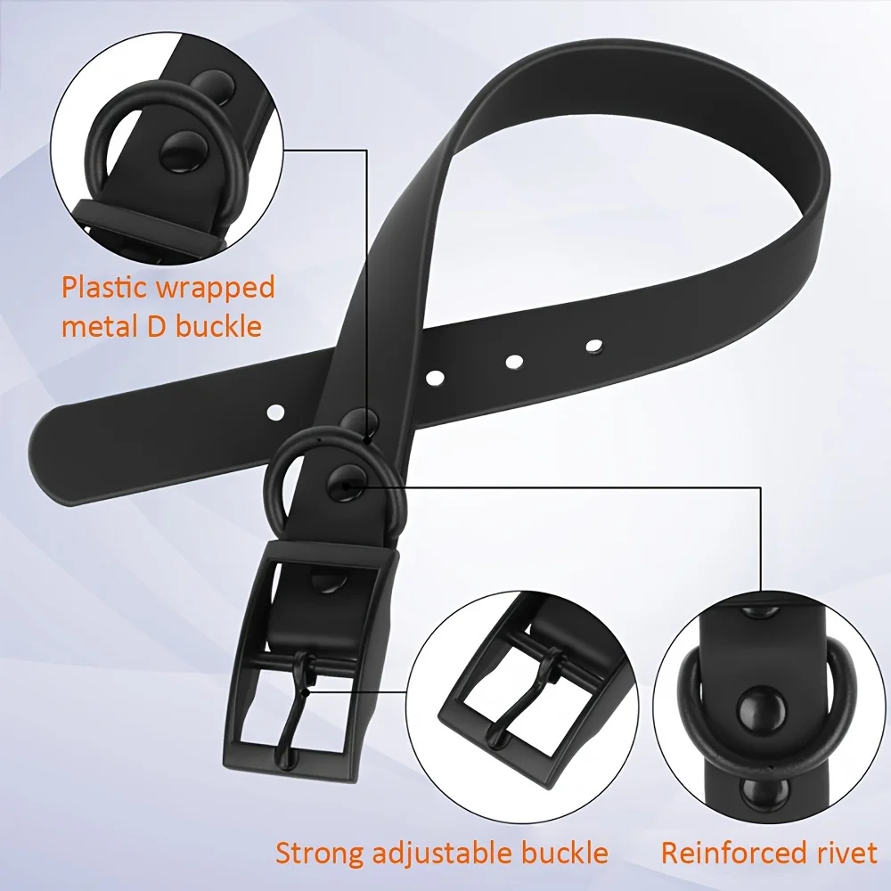 Wholesale Soft Pvc Waterproof Dog Buckle Collar Leash with Name Tag Luxury Fashion Adjustable Dog Collar Lead Set