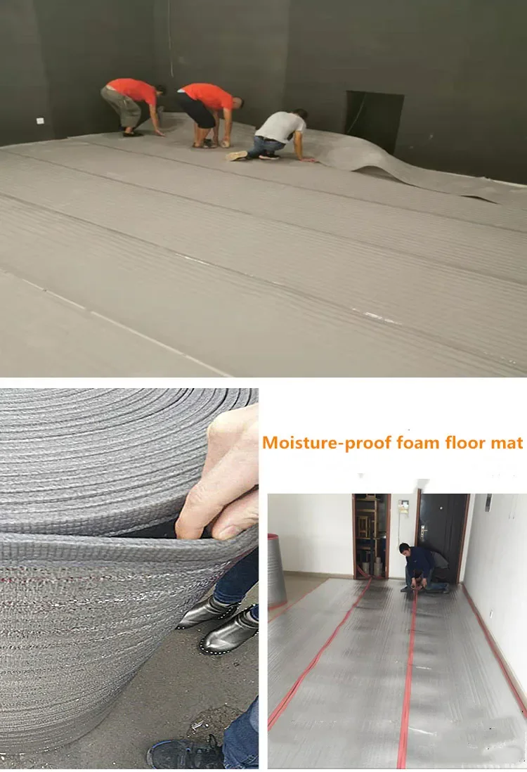 Soundproof Flooring Carpet Underlay Foam Rubber Padding 8mm 10mm Non Slip Underlay For Carpet