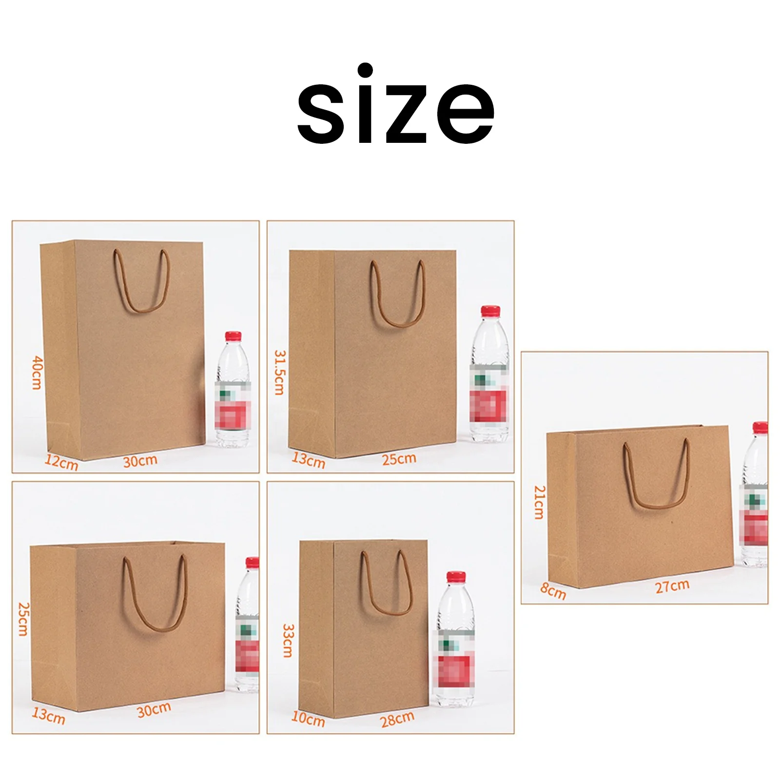 Custom Kraft Paper Bag with Handle for Clothing and Shoes Personalized with Your Own Logo Advertising Packaging bag Shopping Bag
