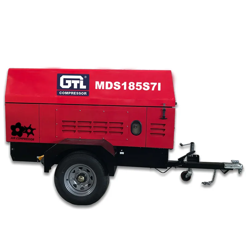 Мобильный дизельный винтовой воздушный компрессор 185CFM 5m3/min 7 бар с двигателем ISUZU