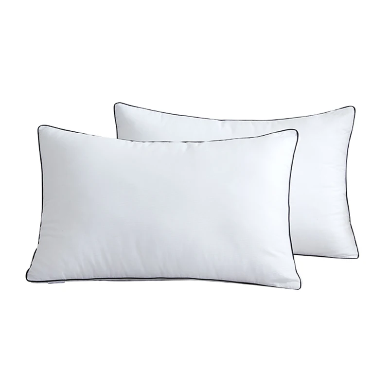 custom pillow hilton double lining 45X70cm  luxury  Microfiber 1kg filling White Pillow Inserts
