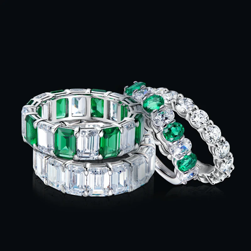 Wholesale cz rings Classical women fine jewelry 925 sterling silver diamond trendy ring white gold plated zircon rings