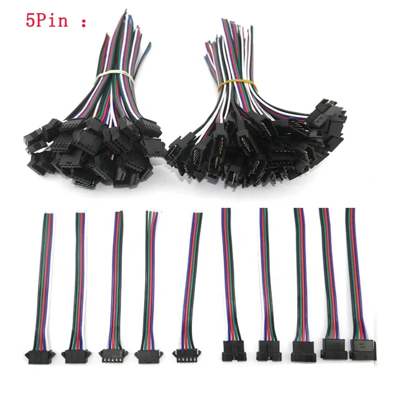 (High-Quality) 2pin 3pin 4pin 5pin 6pin 15cm JST SM Connector Quick Male/Female Extension Cable For Lamp Driver CCTV Led Strip