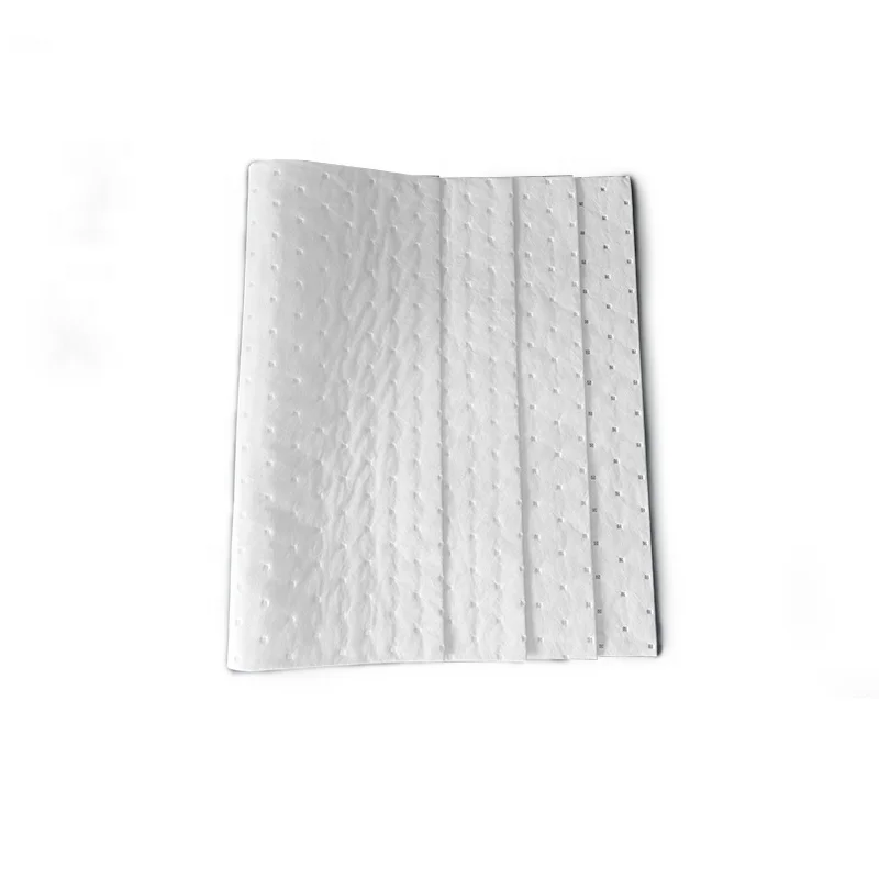 Perforated petroleum absorbent sheet for ocean oil spill cleanup
