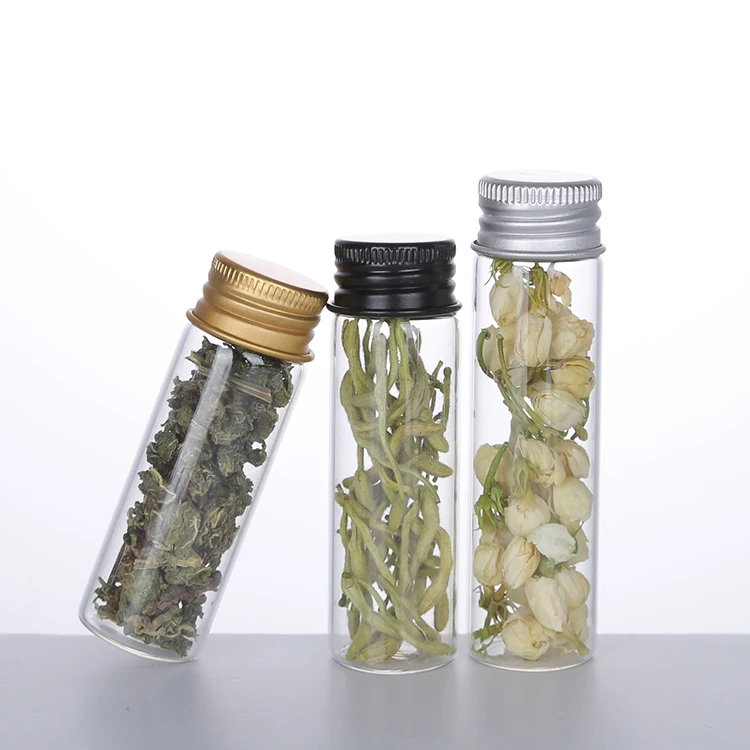 5ml 7ml mini glass vials tube glass vials 20ml with screw lid