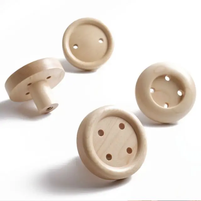 Single Solid Wooden Wall Hanger Screw Hook for Plants