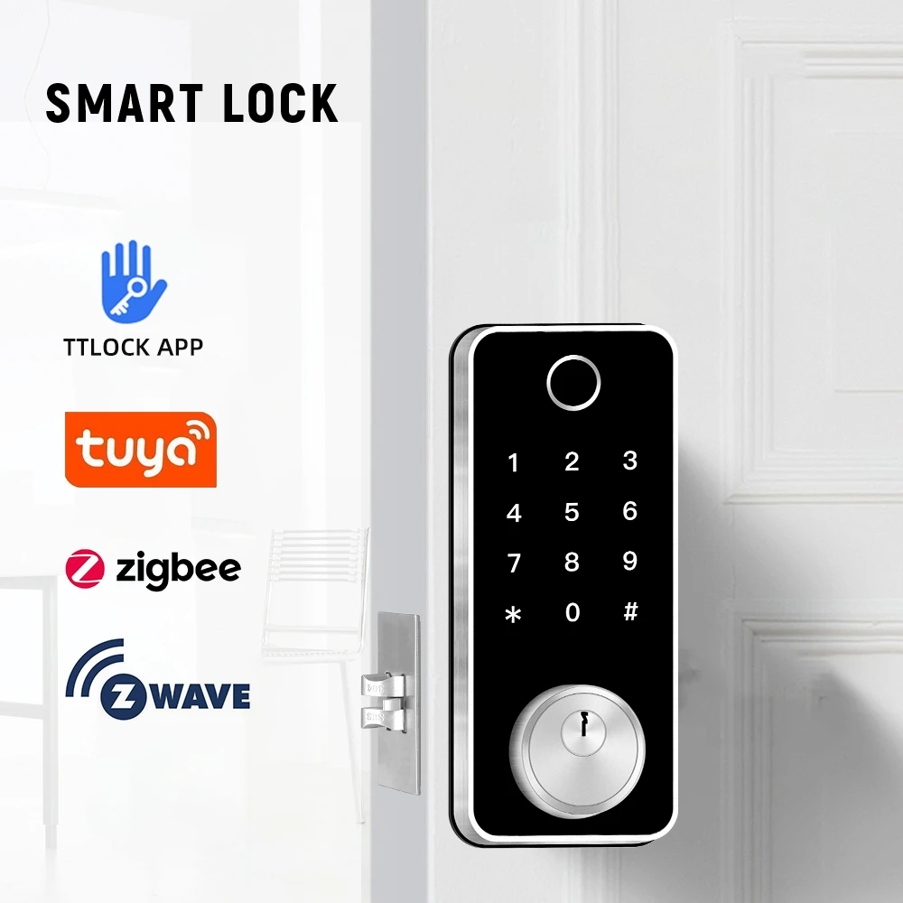
Wi-Fi Smart Lock Key less Entry Electronic Touchscreen Deadbolt Featuring Smart Key Security smart door lock fingerprint smart 
