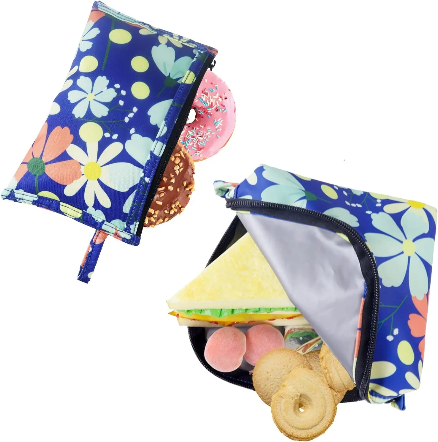 Customize Eco Insulated Small Snacks Pouches Picnic Lunch Bag Cool Bag Ice Pack Food Storage Lunch Box Cooler bags